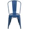 Merrick Lane Banks Indoor/Outdoor Stacking Metal Dining Chair with Single Slat Back and Distressed Powder Coated Finish
